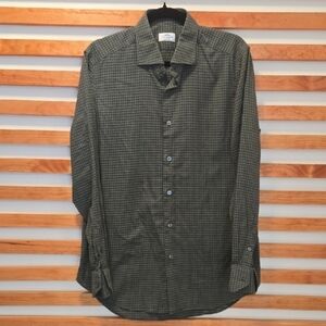 Castangia Classic Dark Green Checkered Men's Shirt: 16:41